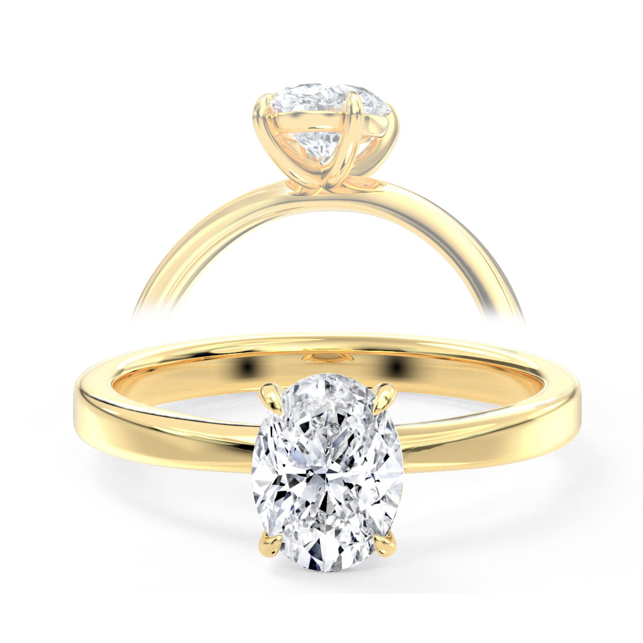 Eleanor engagement ring in yellow gold