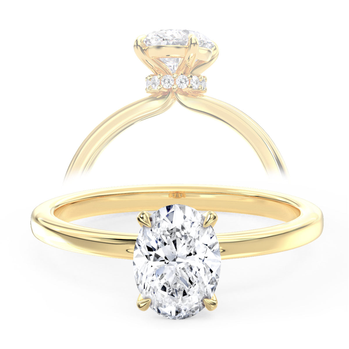 Daniela engagement ring in yellow gold
