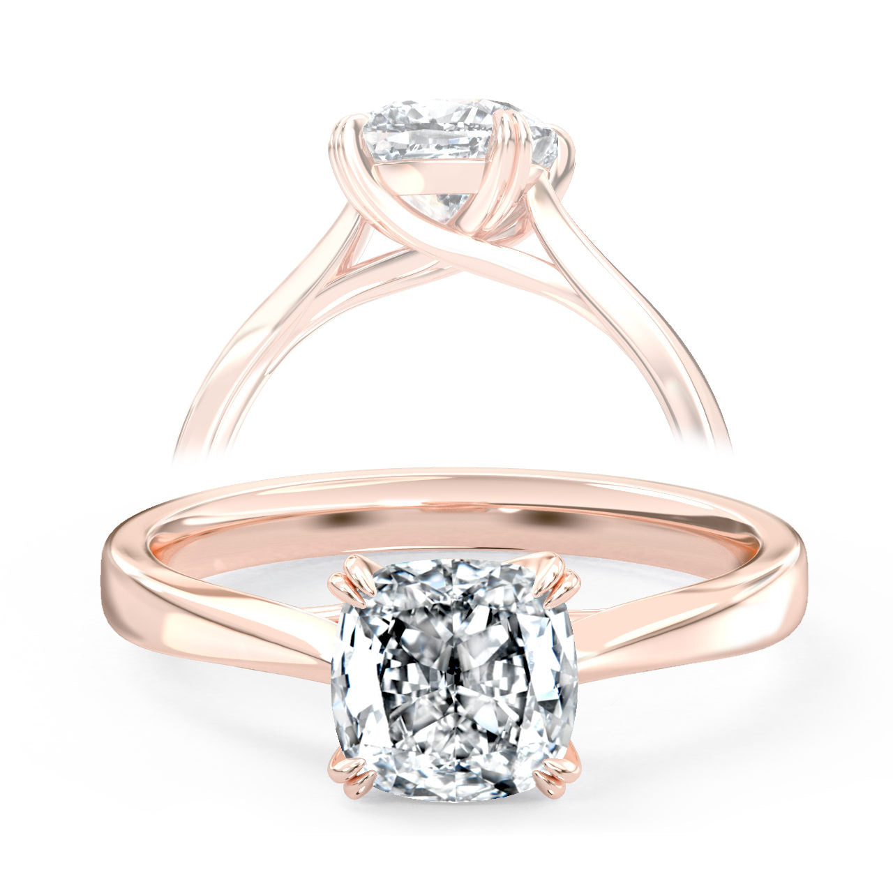 Barbara engagement ring in rose gold