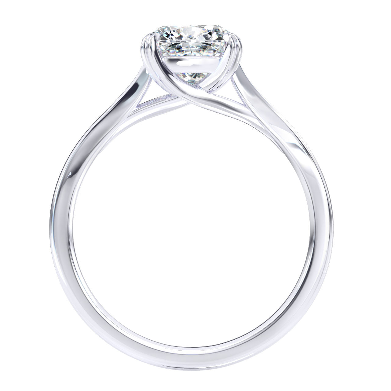 Barbara engagement ring in white gold