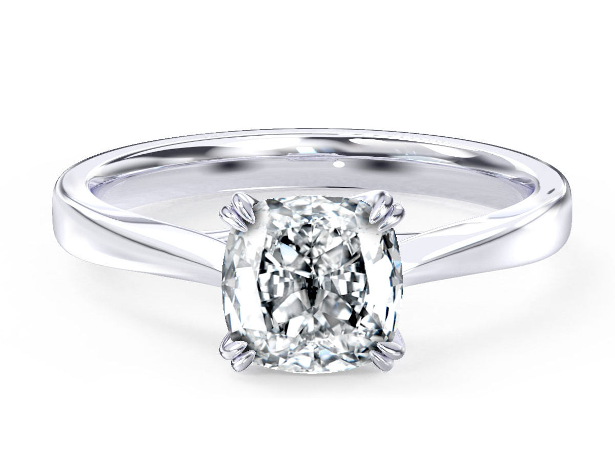 Barbara engagement ring in white gold