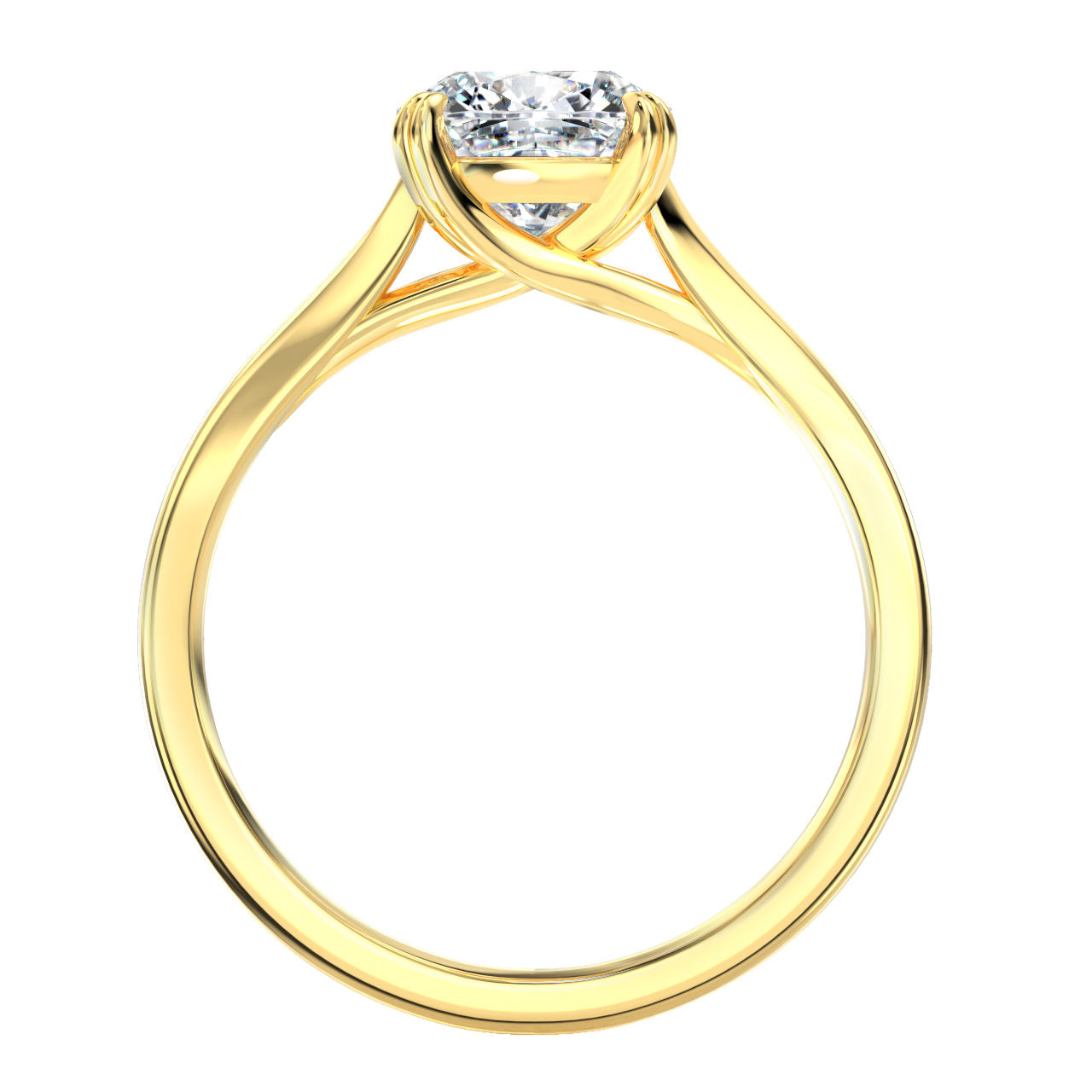 Barbara engagement ring in yellow gold