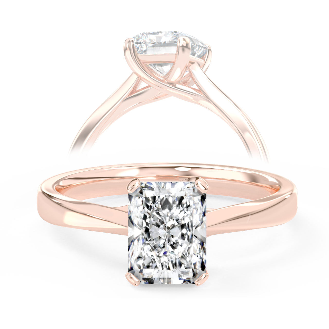 Becky engagement ring in rose gold