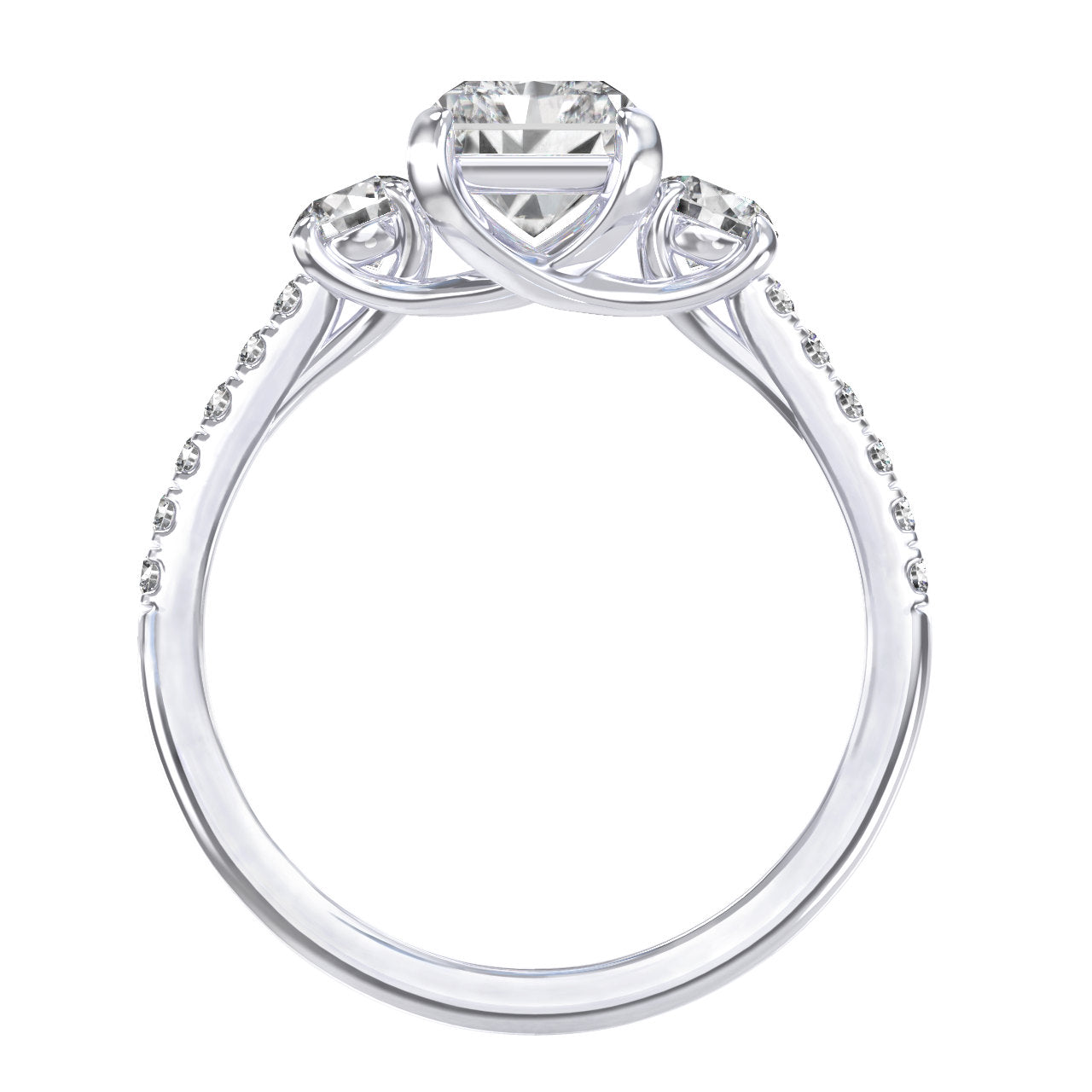 Alba engagement ring in white gold