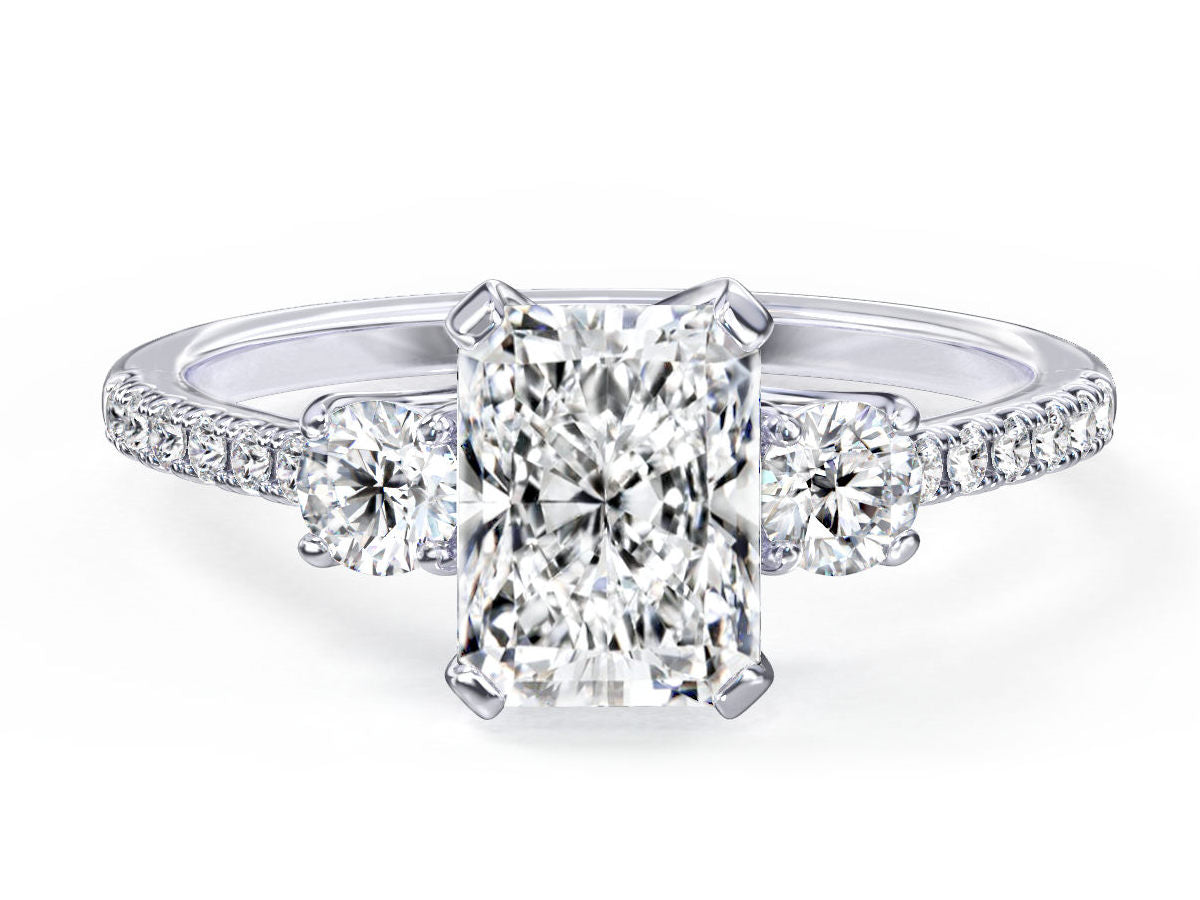 Alba engagement ring in white gold