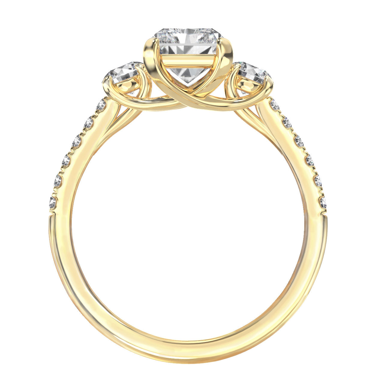 Alba engagement ring in yellow gold