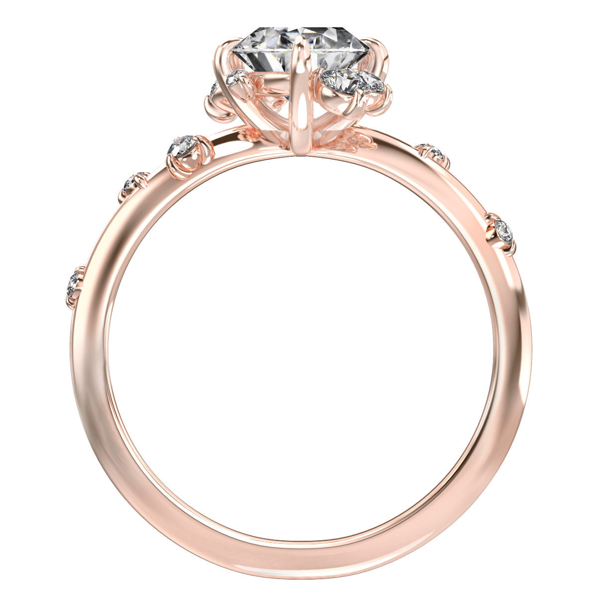 Ames engagement ring in rose gold