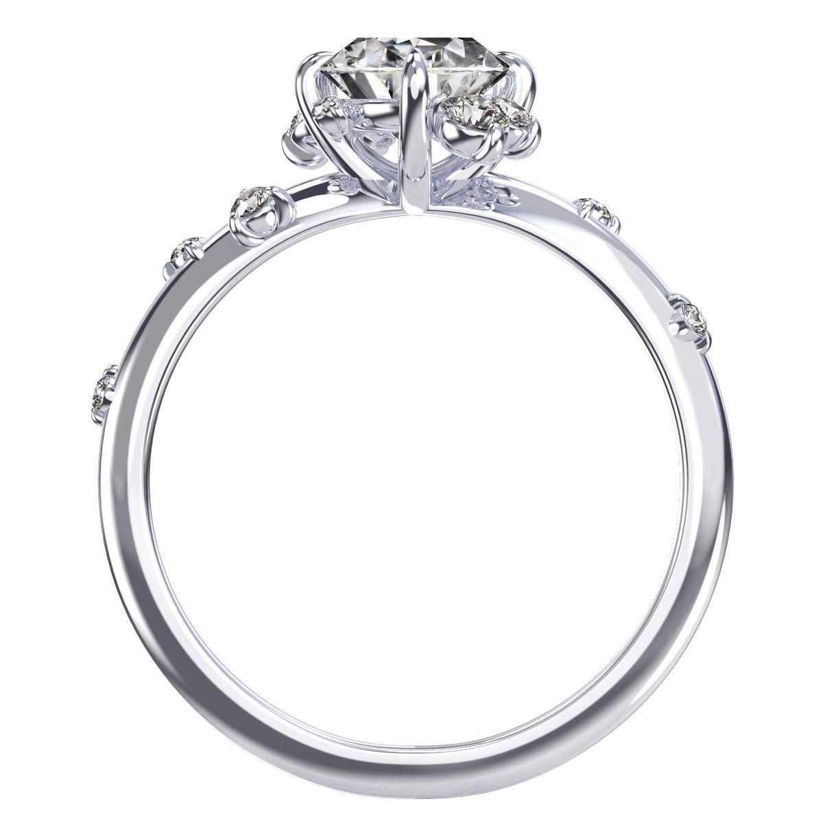 Ames engagement ring in white gold