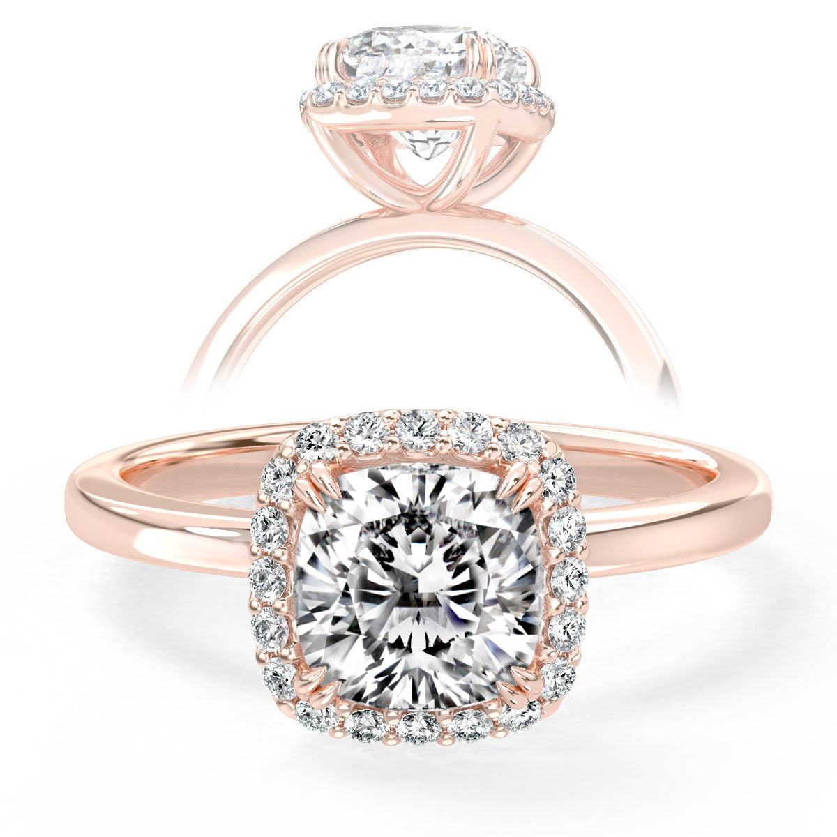 Bernadette engagement ring in rose gold
