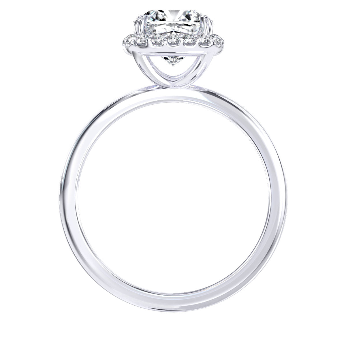 Bernadette engagement ring in white gold