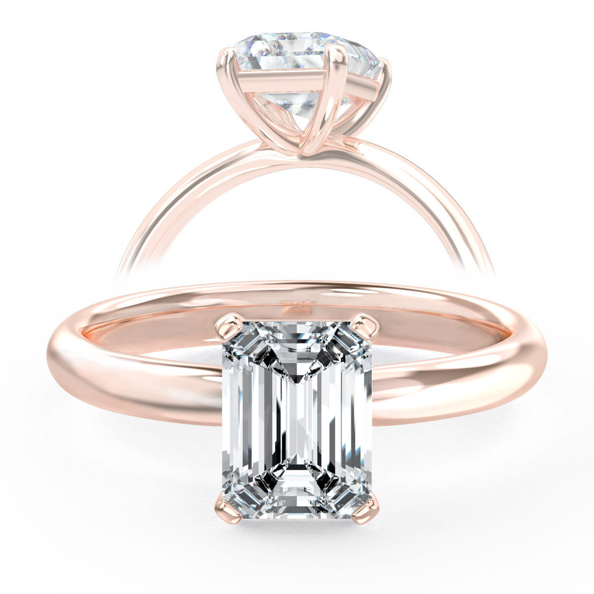 Ama engagement ring in rose gold