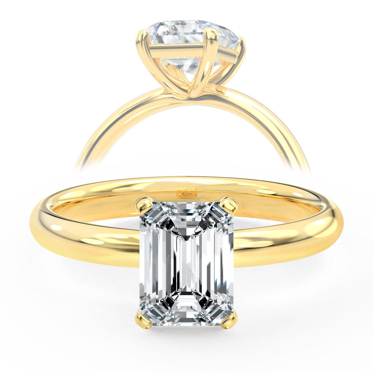 Ama engagement ring in yellow gold