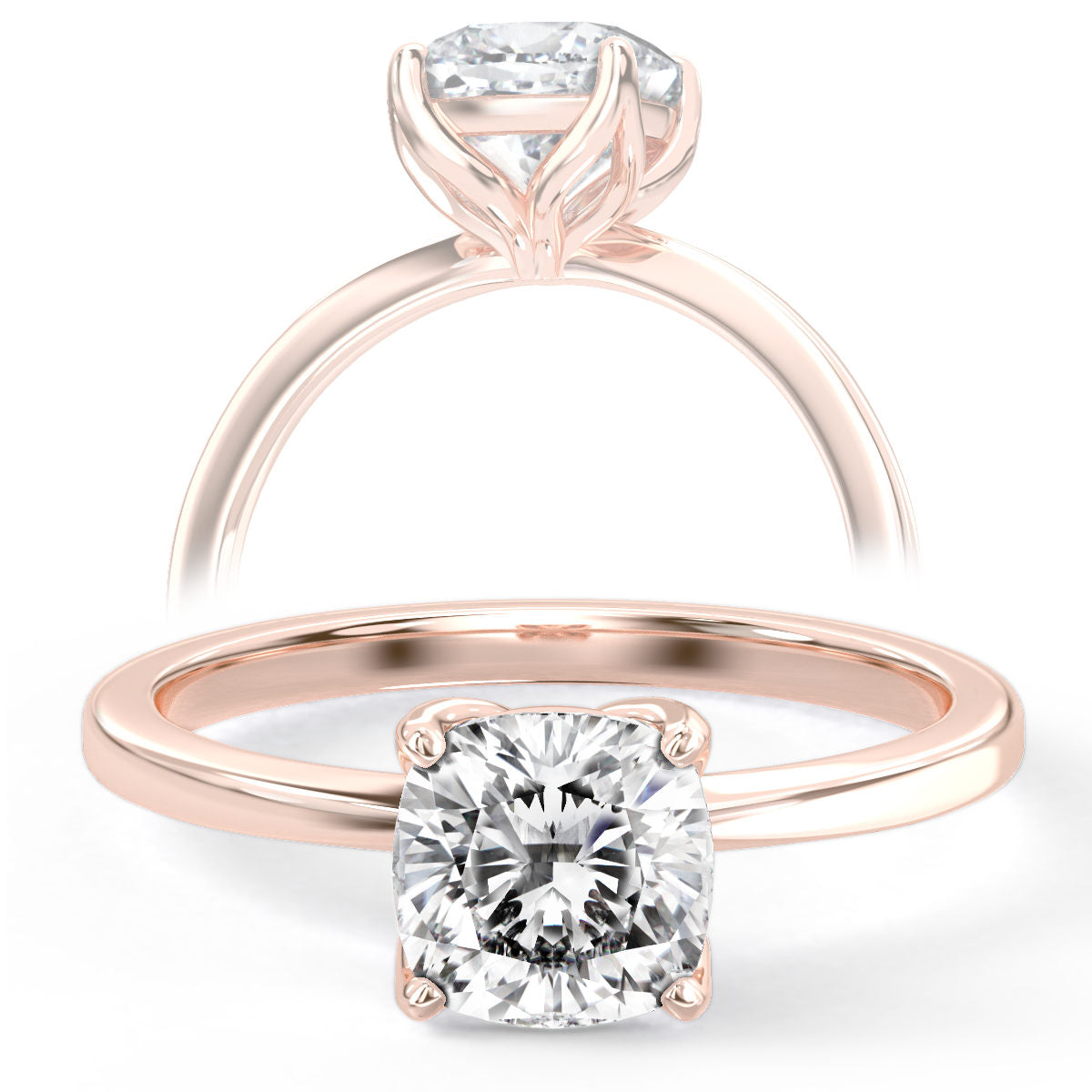 Aviva engagement ring in rose gold