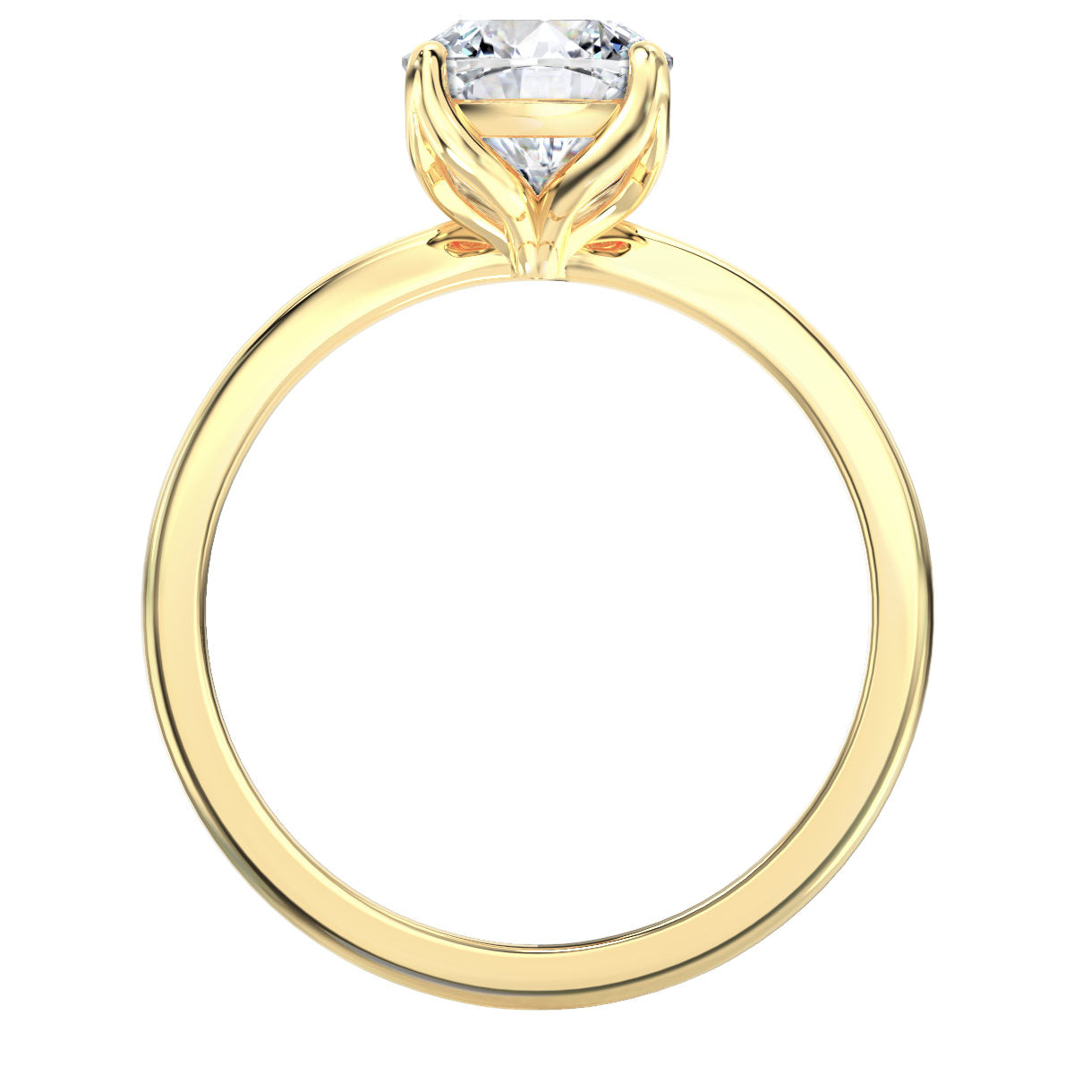 Aviva engagement ring in yellow gold