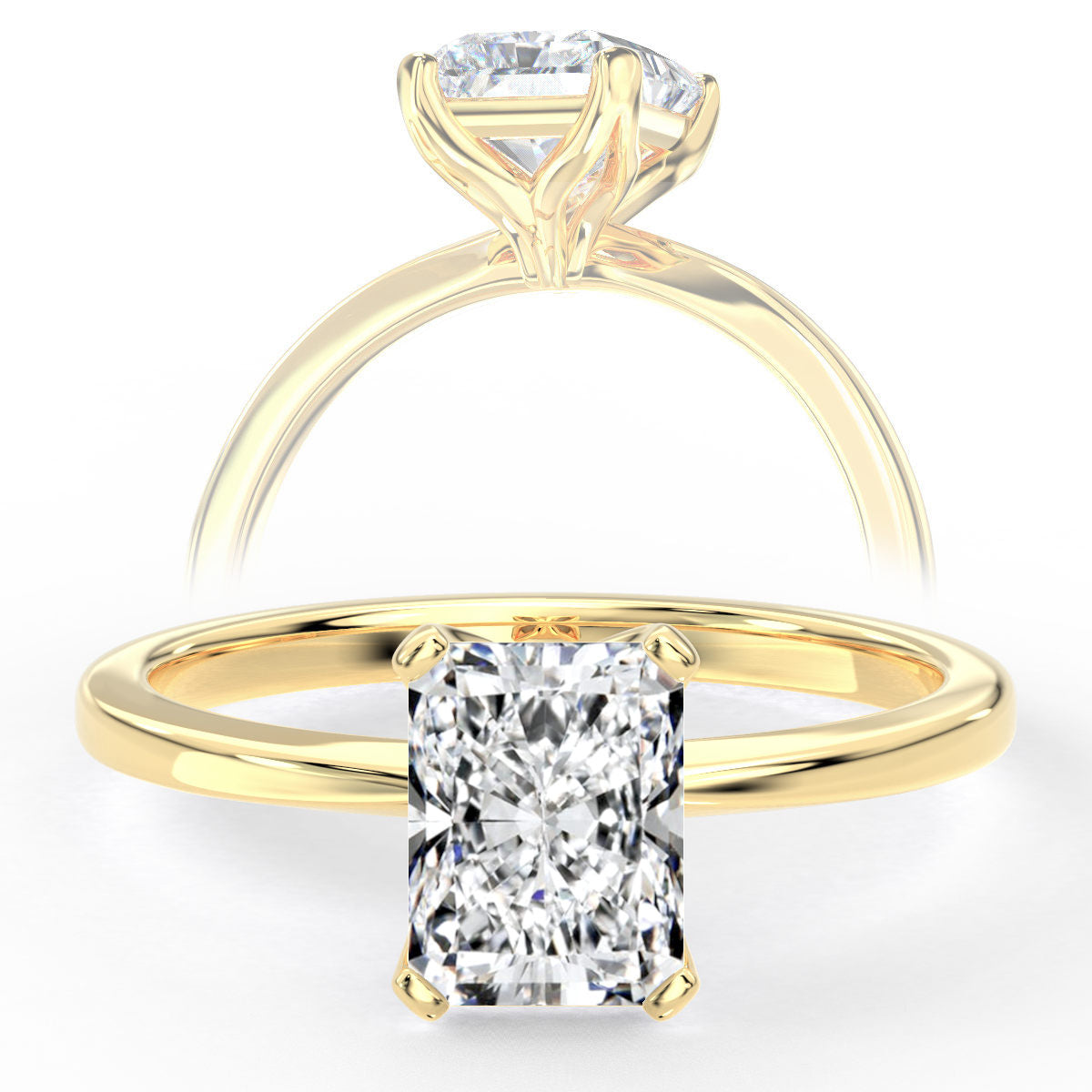 Ariene engagement ring in yellow gold
