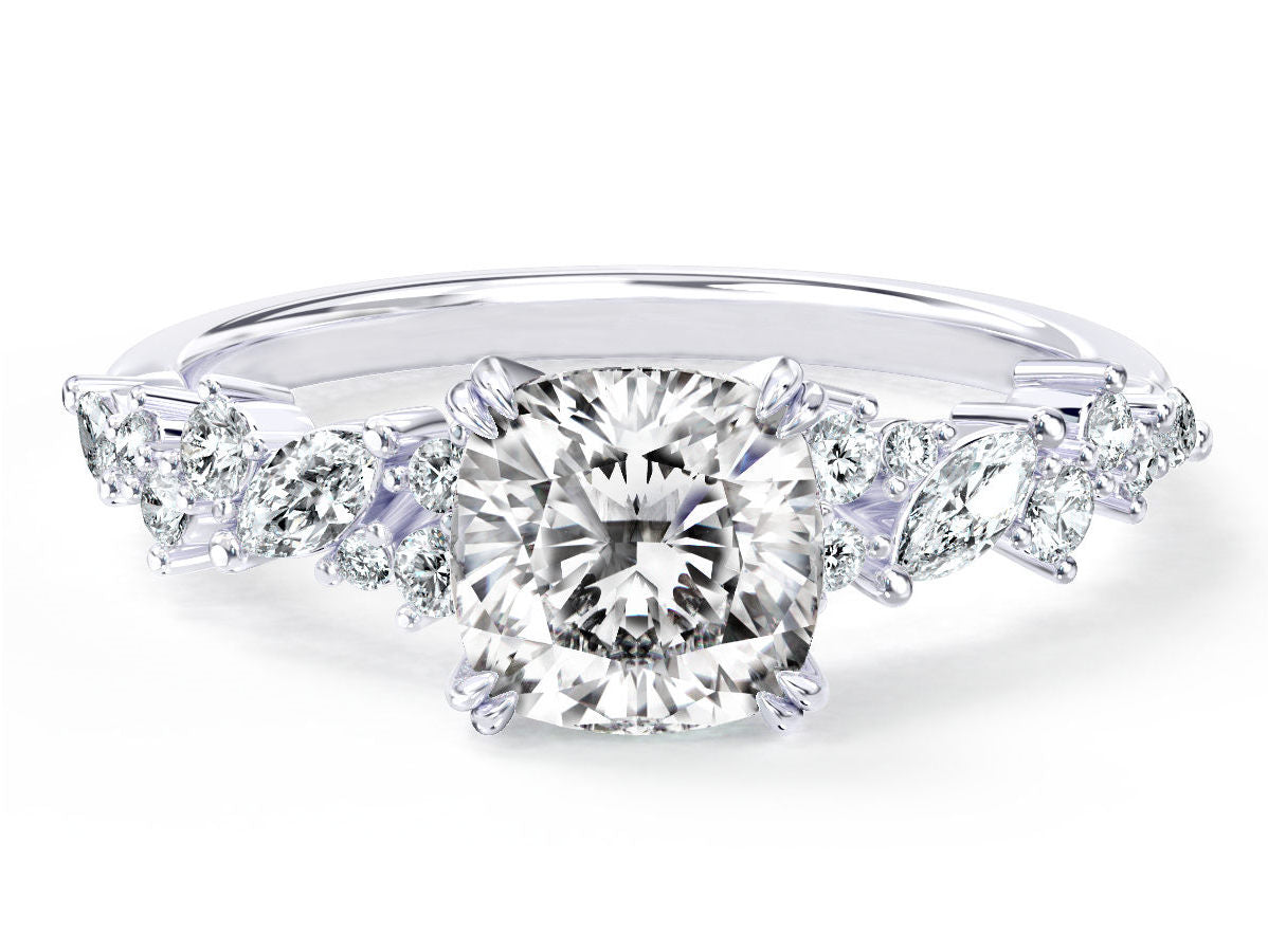 Debbie engagement ring in white gold