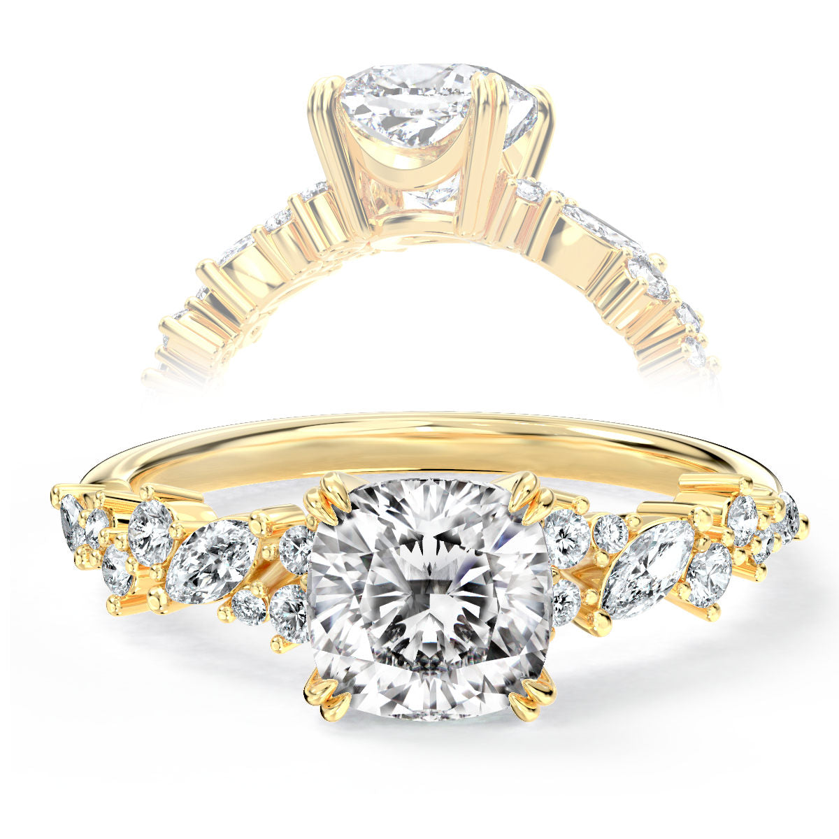 Debbie engagement ring in yellow gold