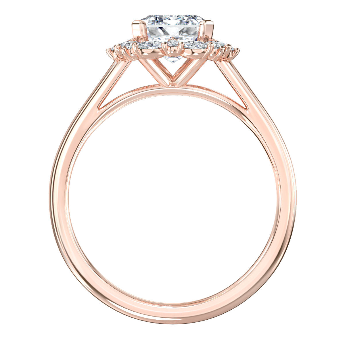 Janine engagement ring in rose gold