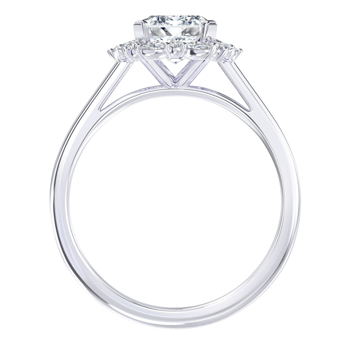Janine engagement ring in white gold