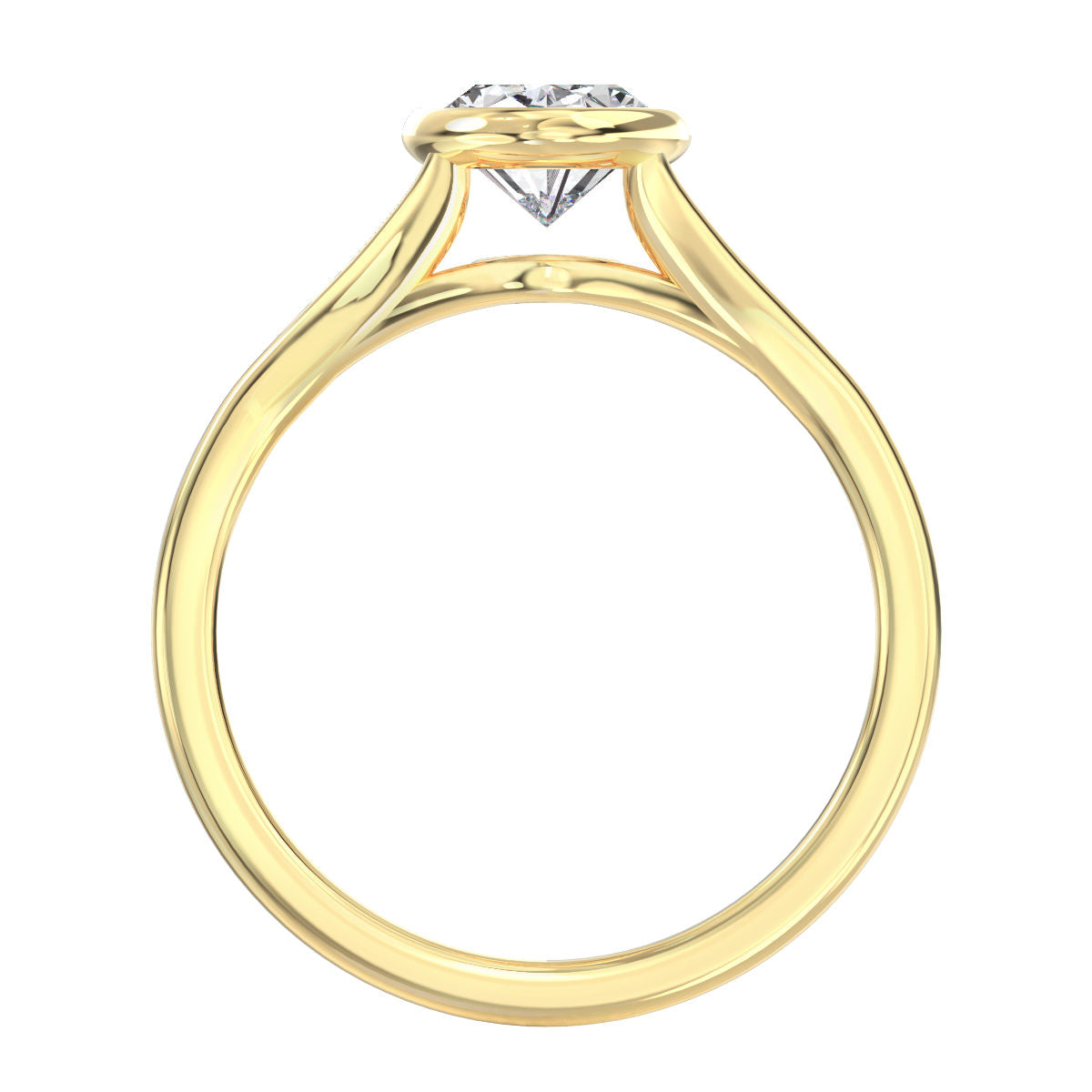Aria engagement ring in yellow gold