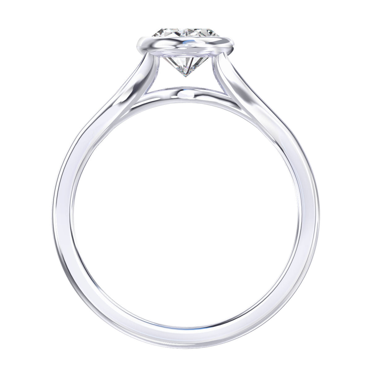 Aria engagement ring in white gold