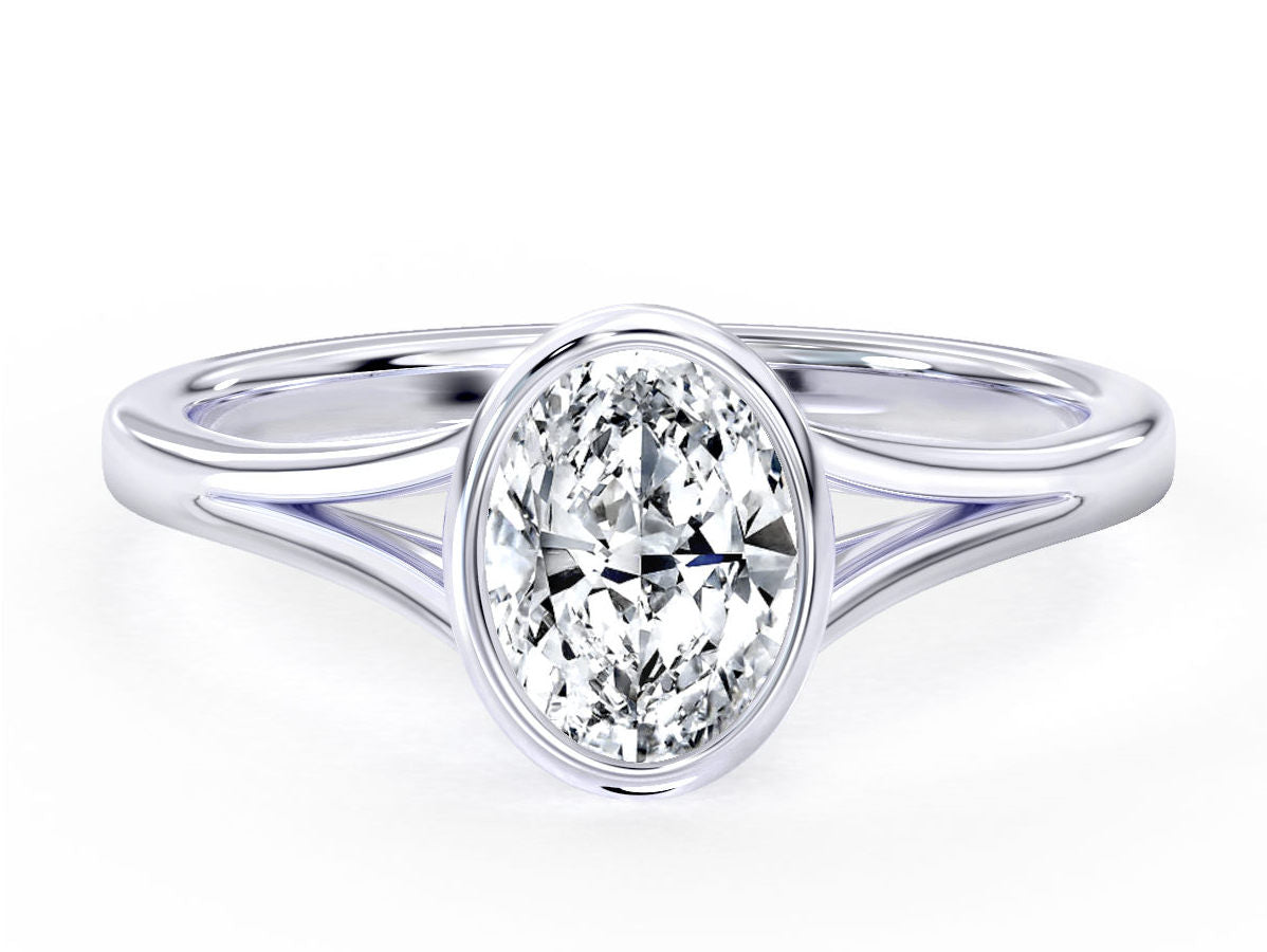 Aria engagement ring in white gold