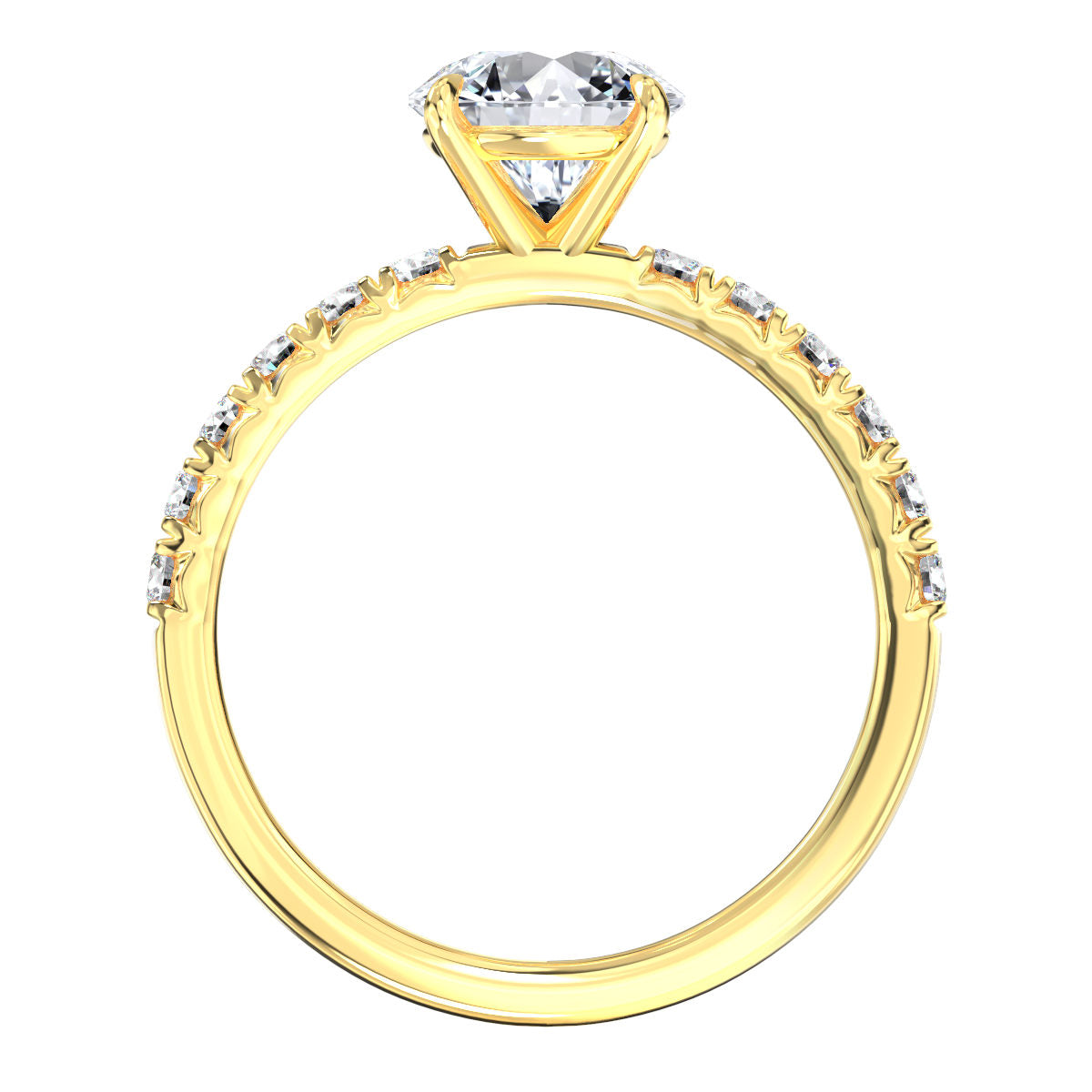 Ademia engagement ring in yellow gold