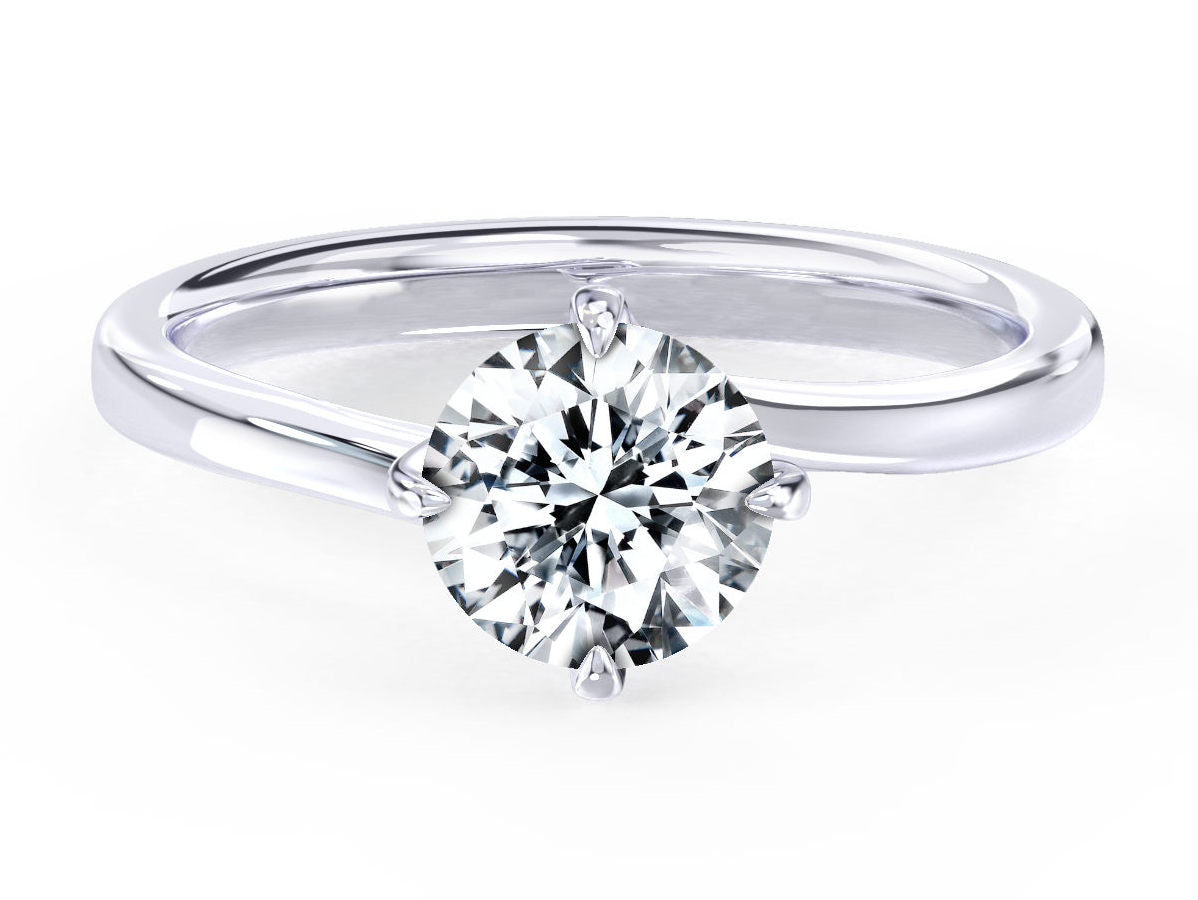 Amy engagement ring in white gold