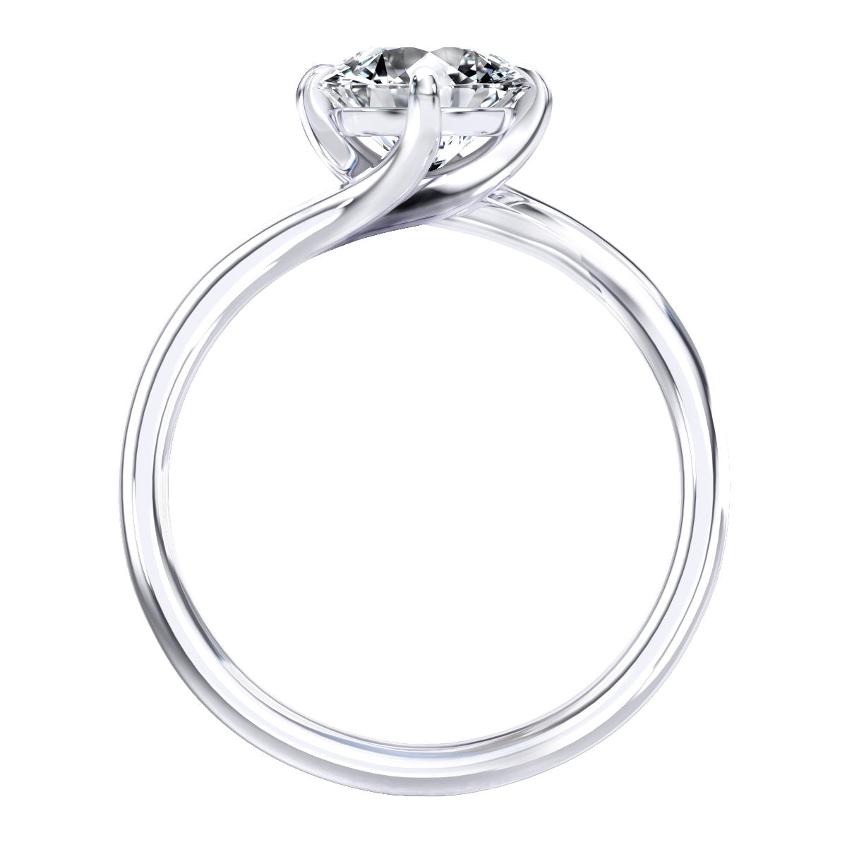 Amy engagement ring in white gold