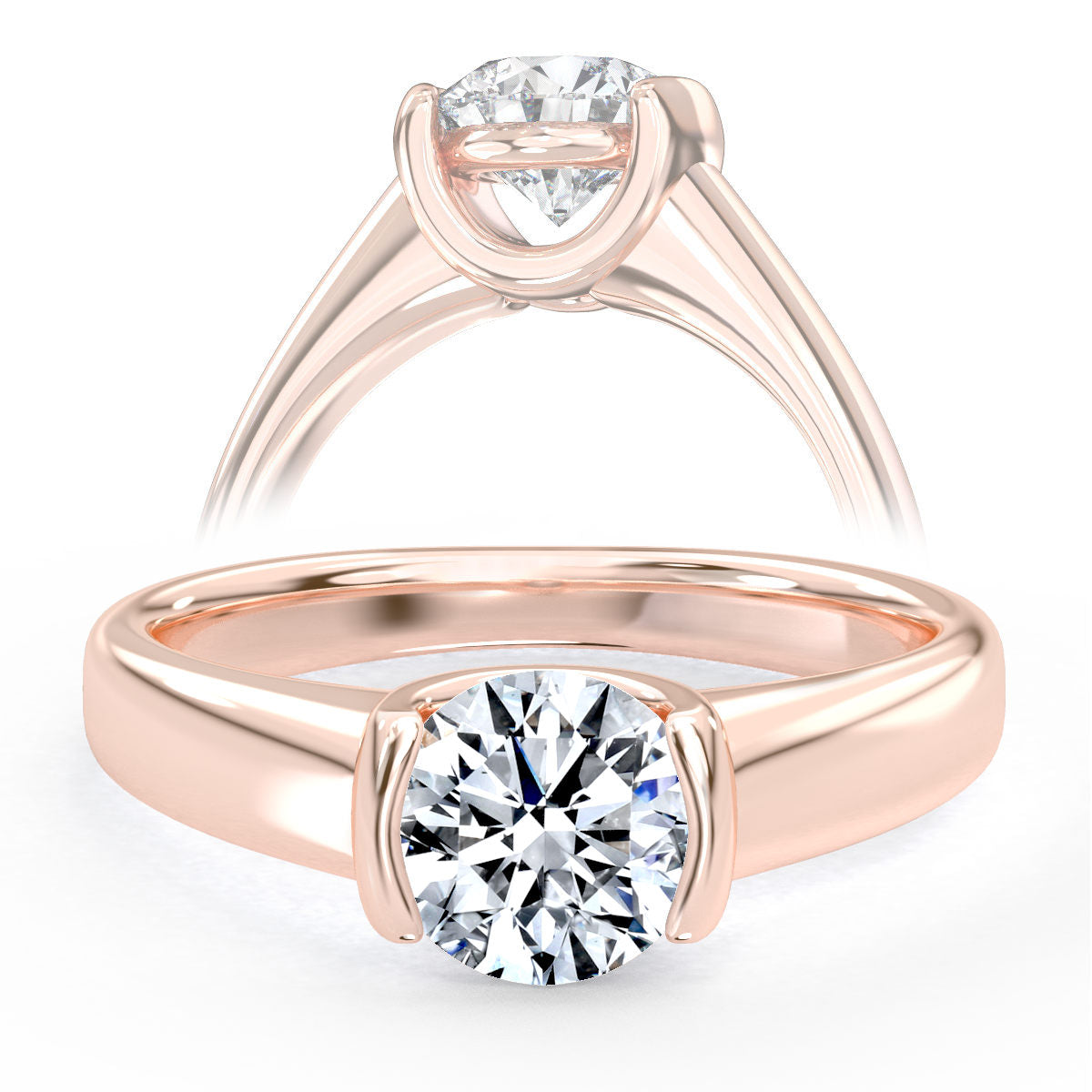 Beatrix engagement ring in rose gold