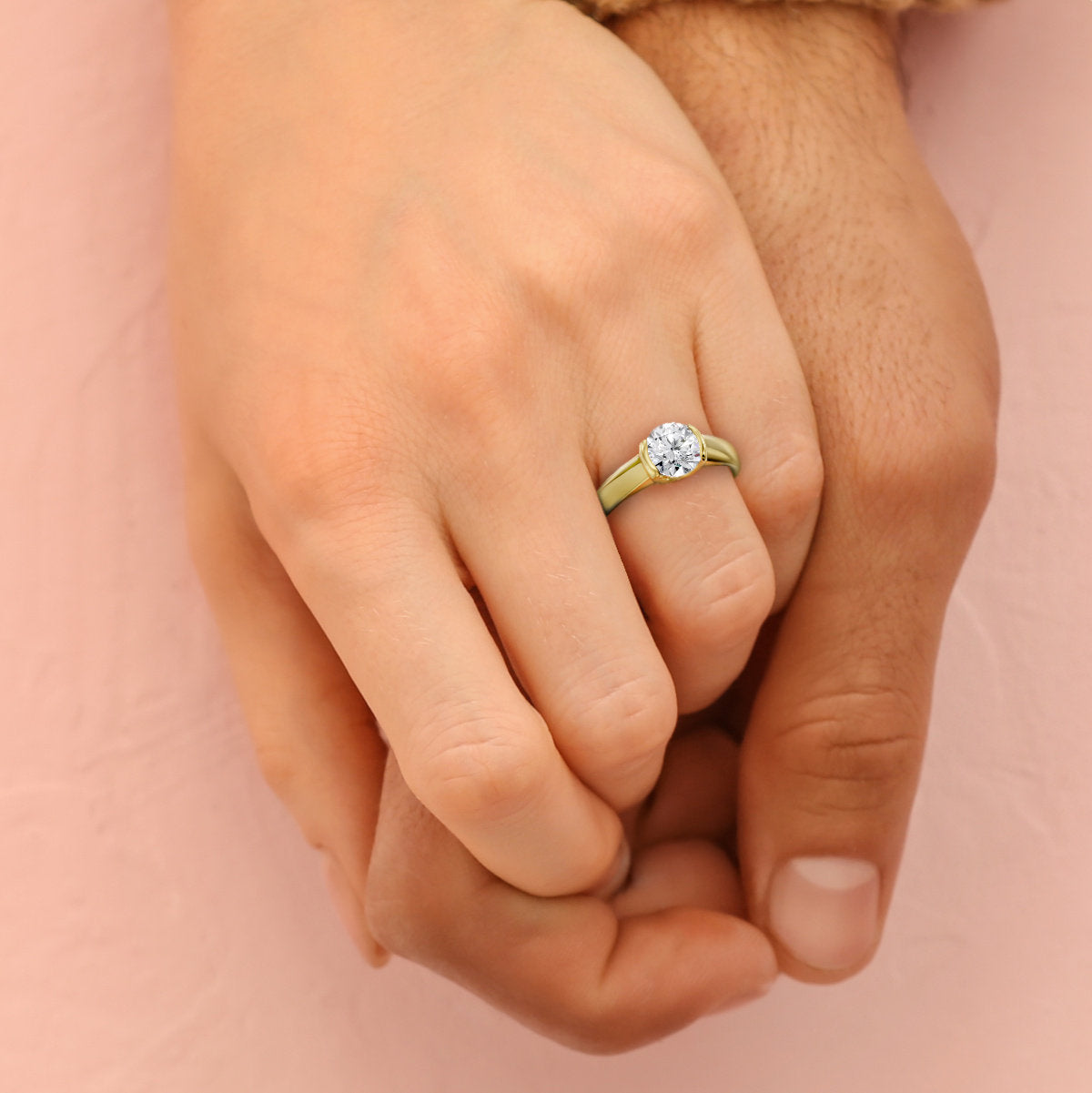 Beatrix engagement ring in yellow gold