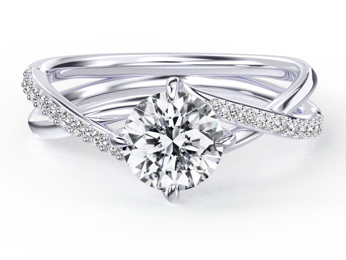Donna engagement ring in white gold