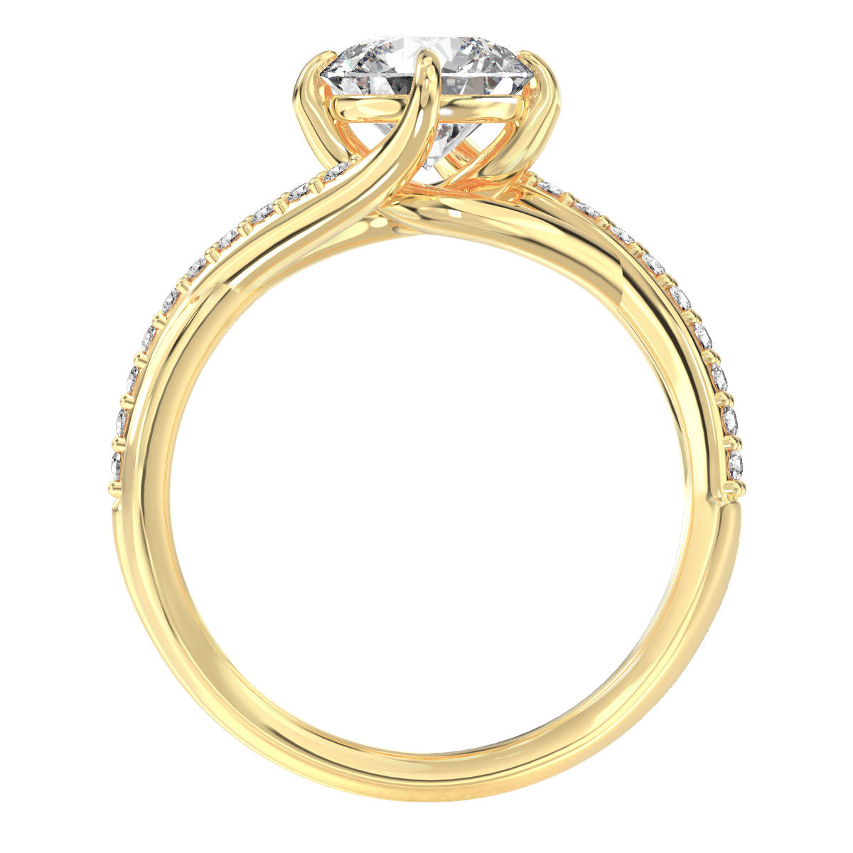 Donna engagement ring in yellow gold