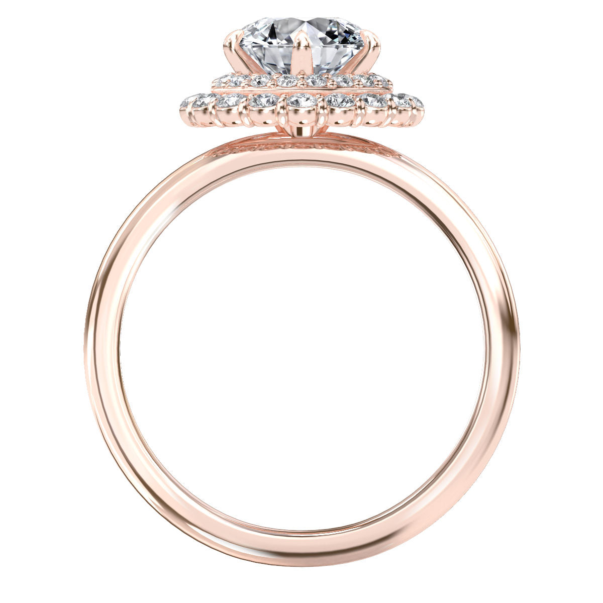 Elise engagement ring in rose gold