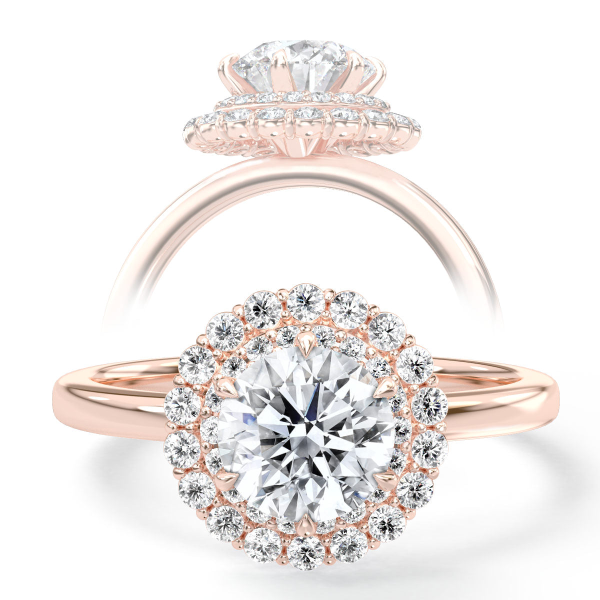 Elise engagement ring in rose gold