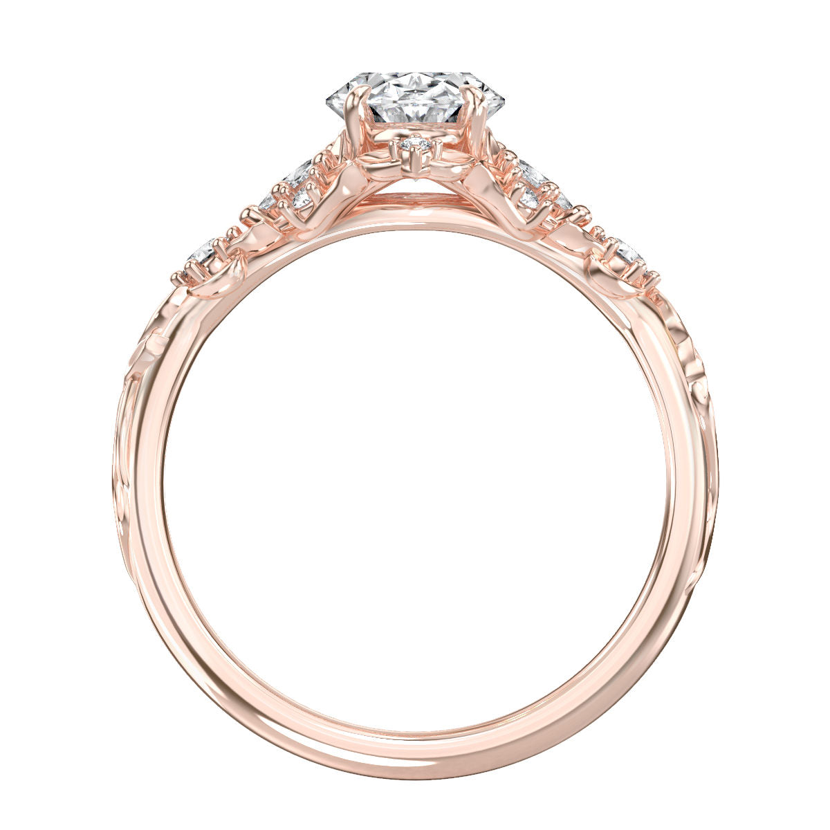 Alta engagement ring in rose gold