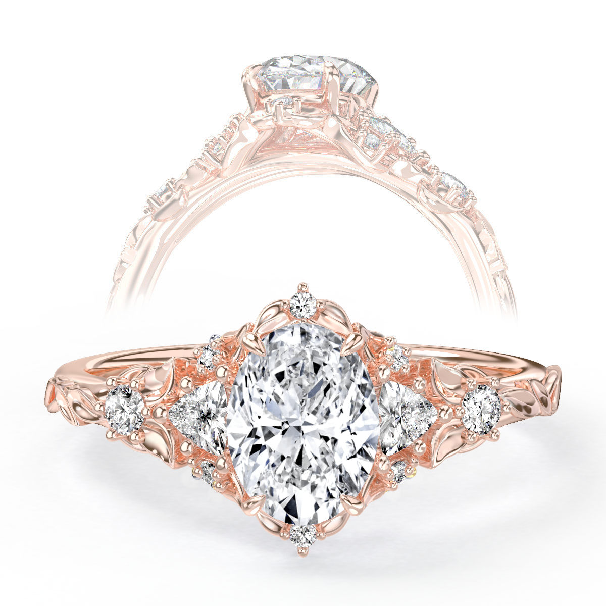 Alta engagement ring in rose gold