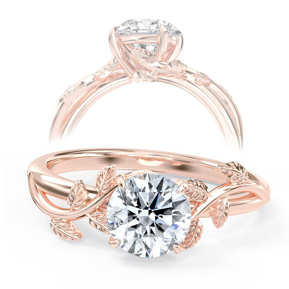 Ivana engagement ring in rose gold