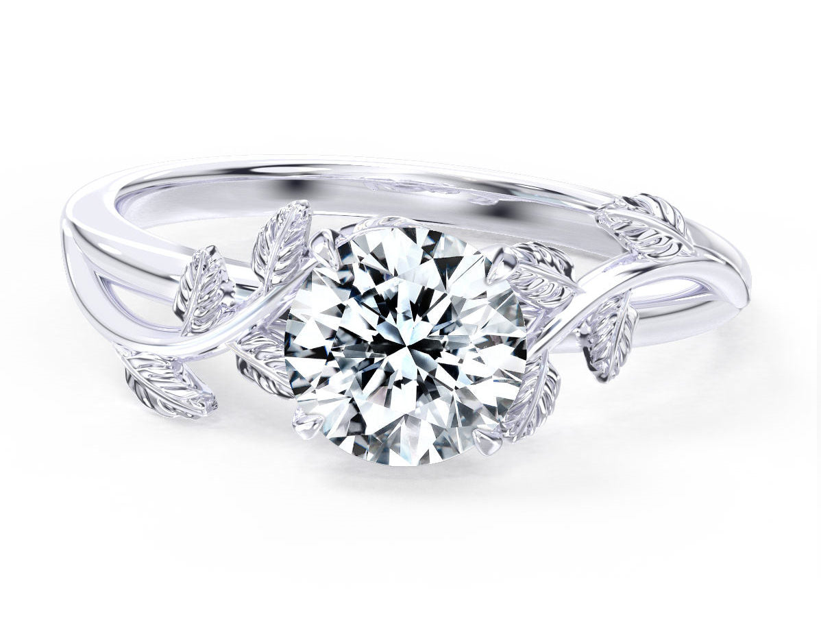 Ivana engagement ring in white gold