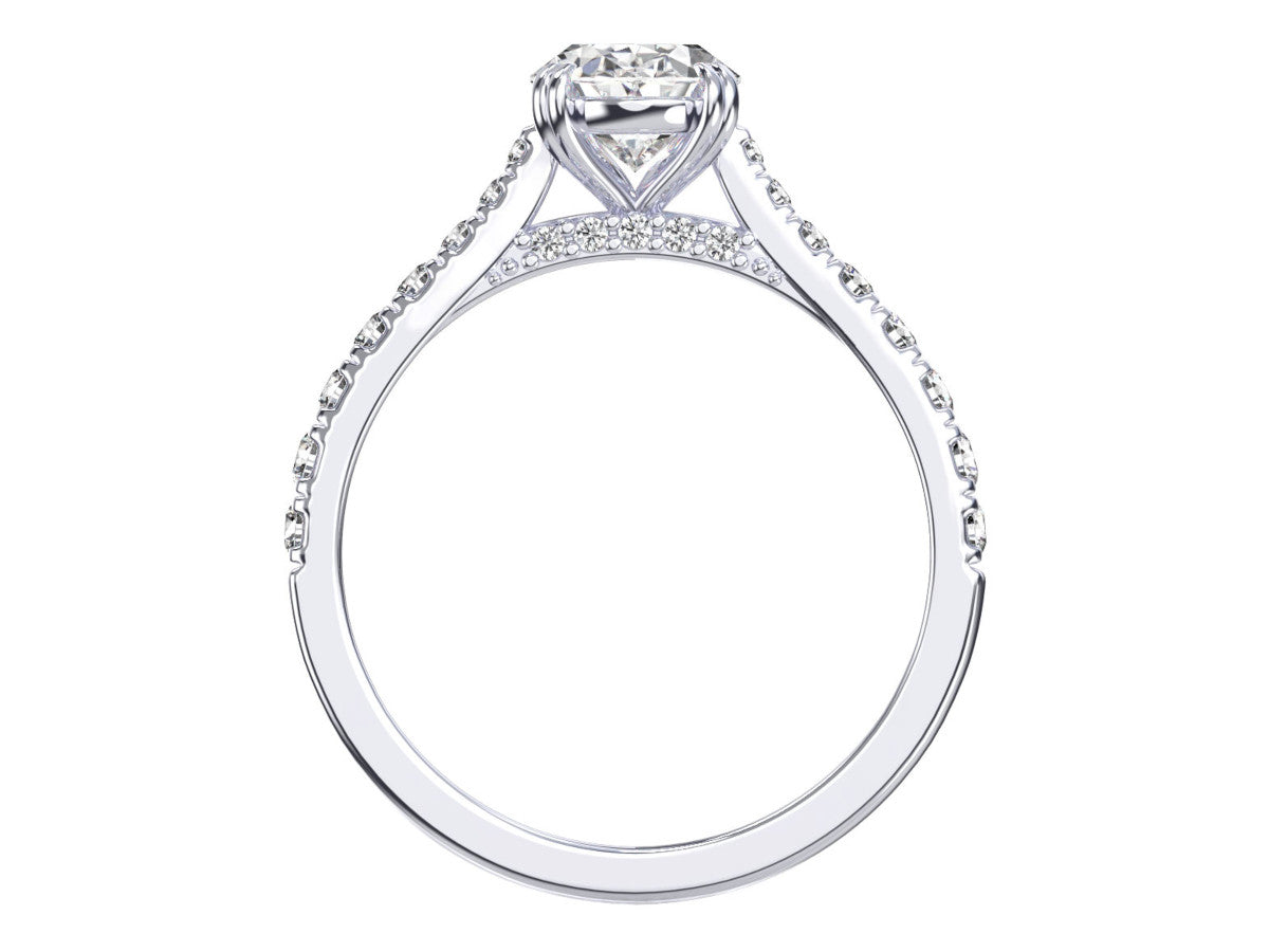 Bela engagement ring in white gold