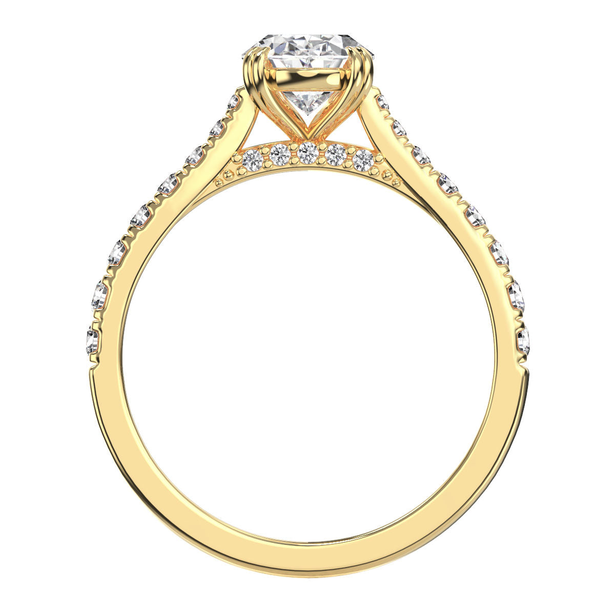 Bela engagement ring in yellow gold