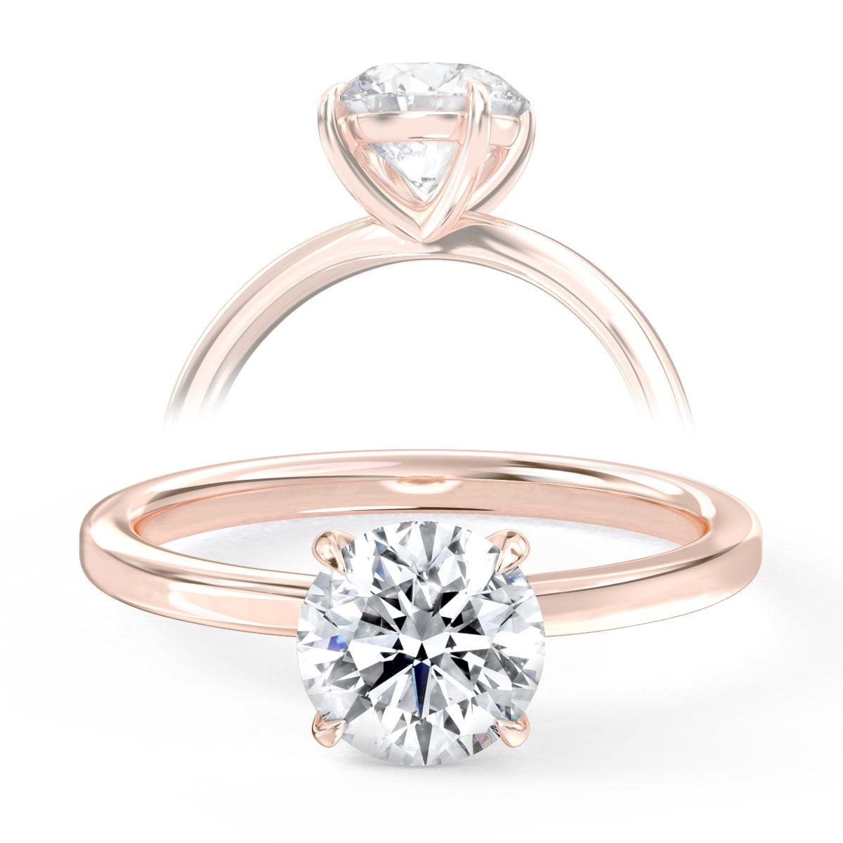 Aliza engagement ring in rose gold