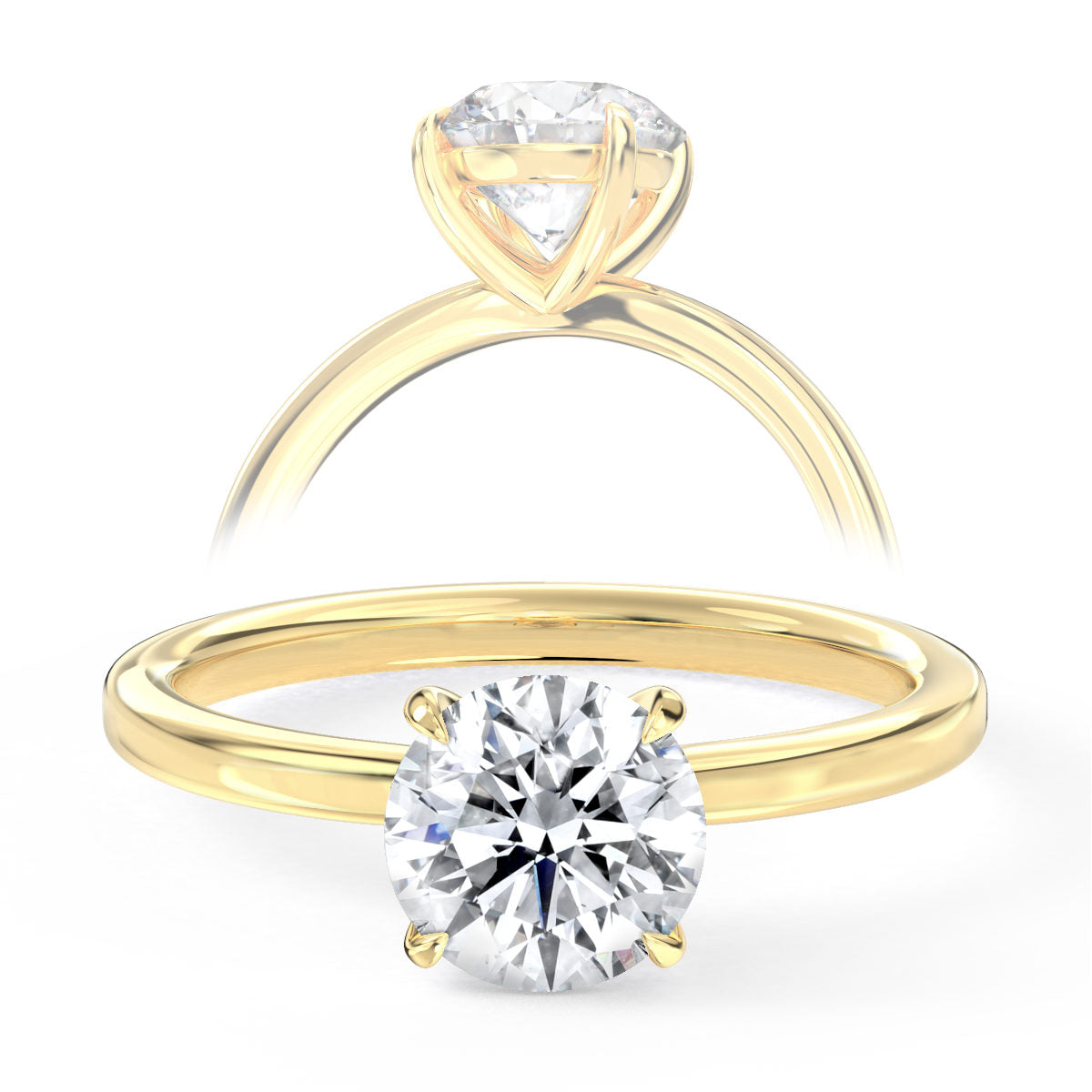 Aliza engagement ring in yellow gold