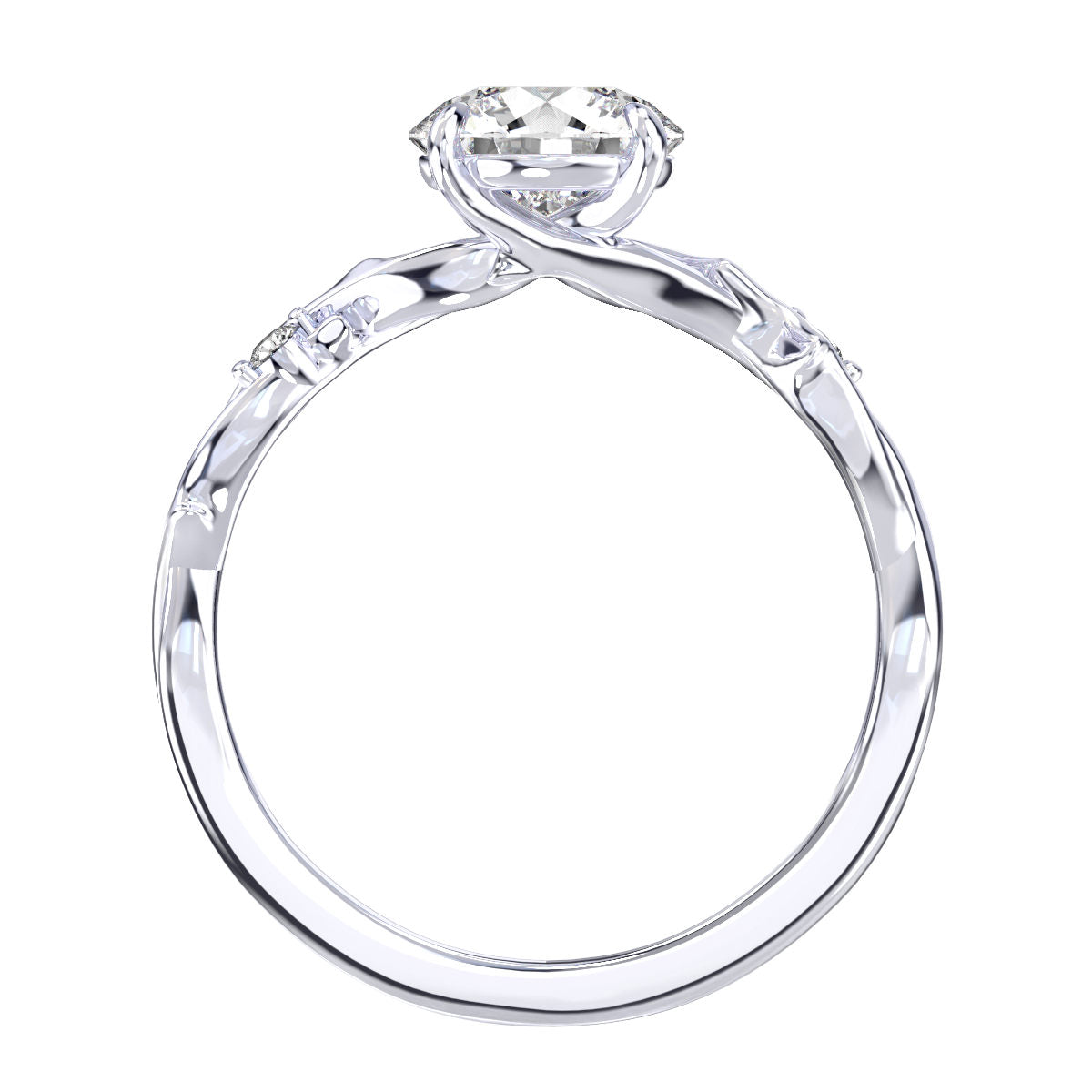 Ana engagement ring in white gold