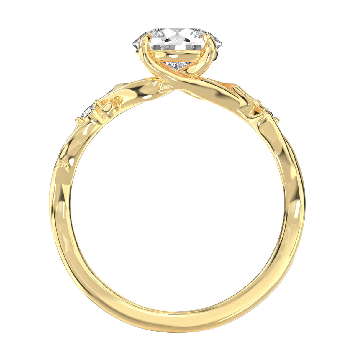 Ana engagement ring in yellow gold