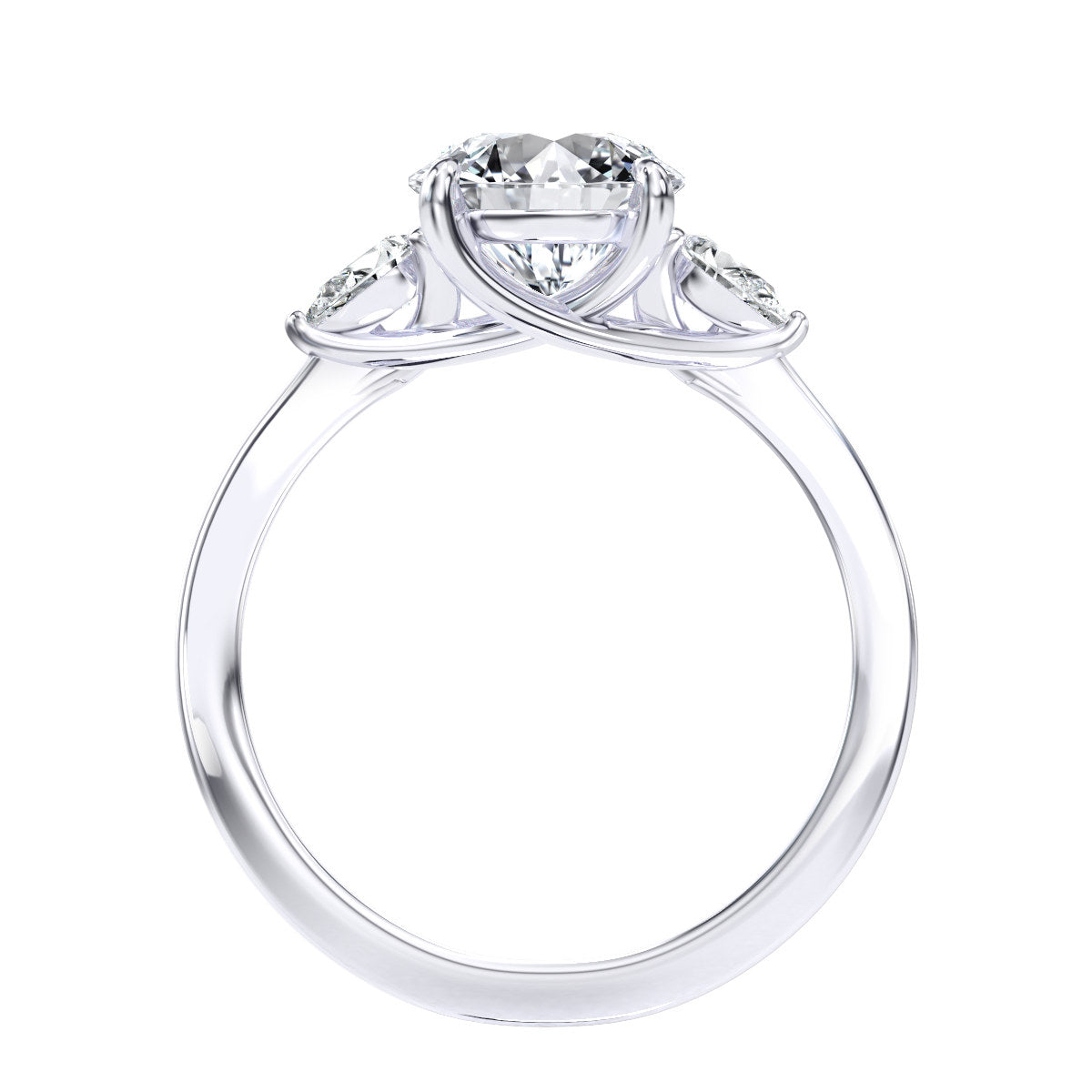 Basilia engagement ring in white gold