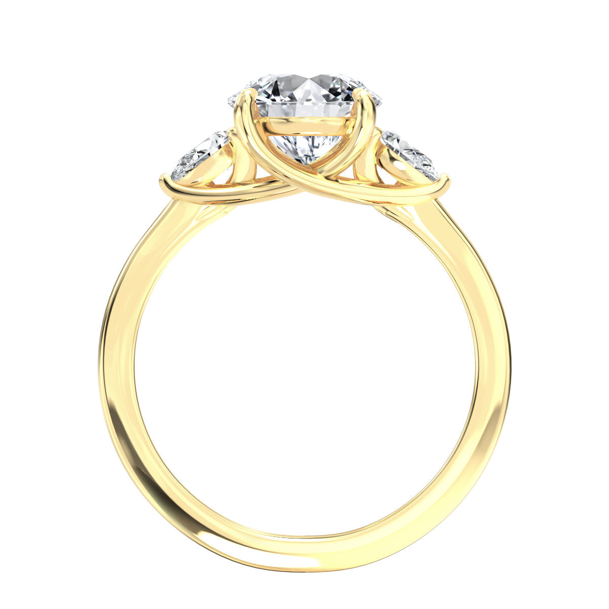 Basilia engagement ring in yellow gold