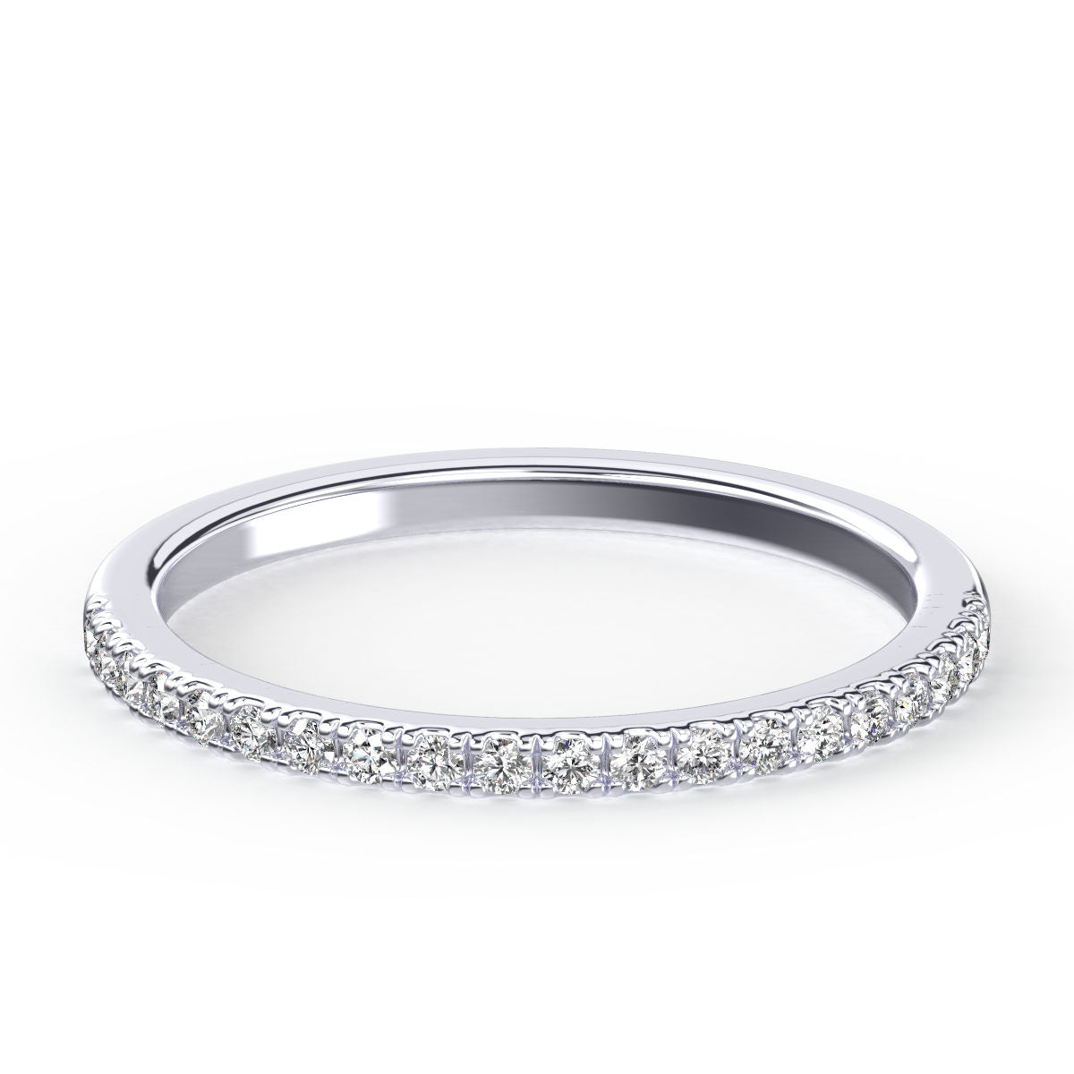 French Pave Diamond Band