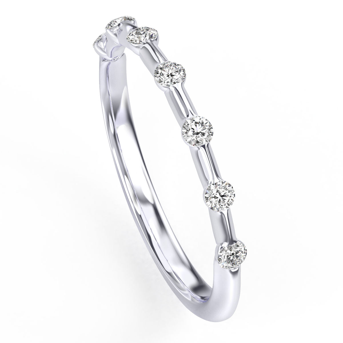 Delicate Diamond Array Band