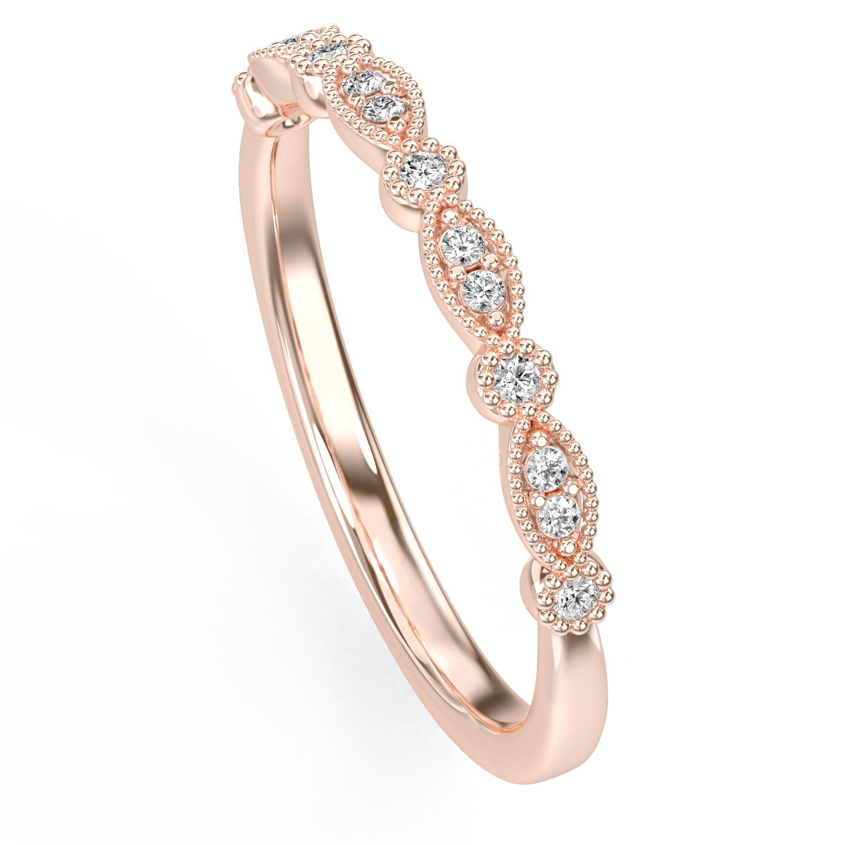 Vintage Marquise And Round Diamond Band